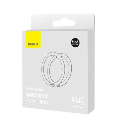 Baseus Halo Serie magnetischer Ring 2er-Pack Schwarz (PCCH000001)