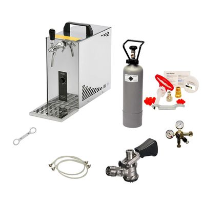 Lindr PYGMY 25 Bierzapfanlage Komplettset 35 l/h Trockenkühler, Zapfkopf: 5 L Adapter