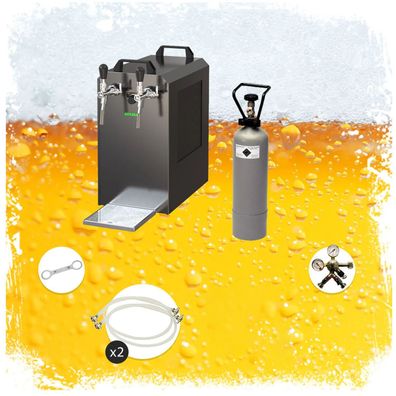 Komplett Set Zapfanlage STREAM 80 Bierkoffer 2-leitig mit 2x 5L Adapter