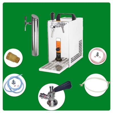 Untertheken Bierzapfanlage PYGMY 20/K Komplettset 25 l/h Edelstahl Green Line
