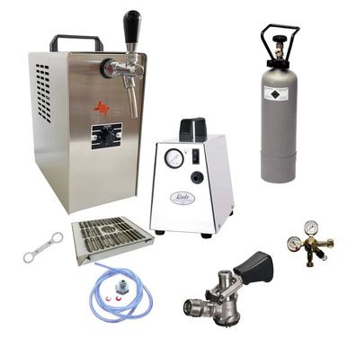 Komplett Set JET 30 Bierkoffer Zapfanlage 35 L/h Dreikant Zapfkopf