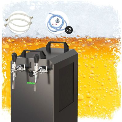 Komplett-Set Zapfanlage STREAM 80K Bierkoffer 2-leitig mit Luftpumpe