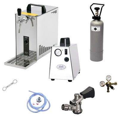 Komplett-Set Bierzapfanlage PYGMY 25 Trockenkühler 35 L/h 1-leitig