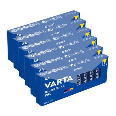 6x 10er Box Varta Industrial Pro 4006 AA Mignon LR6 Alkaline 1,5V Batterie