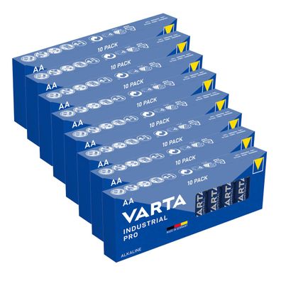 8x 10er Box Varta Industrial Pro 4006 AA Mignon LR6 Alkaline 1,5V Batterie