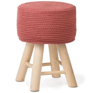 Kidsdepot Kinderhocker 'Iggy' koralle Ø 29 cm Höhe 39 cm Buche