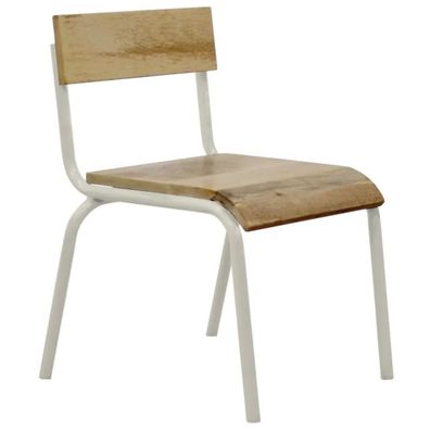 Kidsdepot Kinderstuhl weiß Holz Metall Set 2