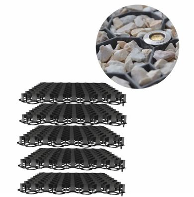10er Set Rasengitter Schwarz Kunststoff Öko-Gitter