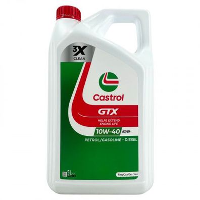 Castrol GTX 10W-40 A3/B4 5 Liter
