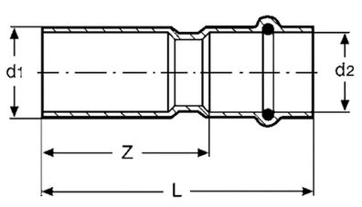 Frabo Pressfitting Reduzierstück I/A Kombifitting