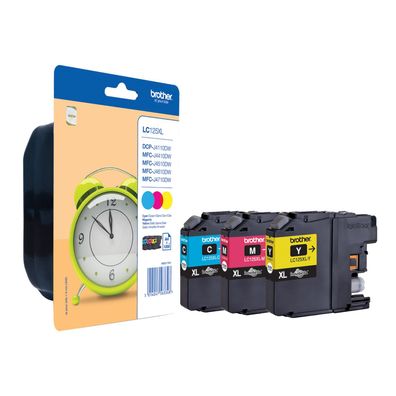 Brother LC125XL Rainbow Pack - 3er-Pack - Super High Yield - Gelb, Cyan, Magenta - Or