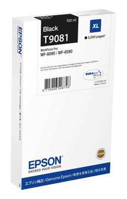 Epson T9081 - 100 ml - Größe XL - Schwarz - original - Tintenpatrone - für WorkForce