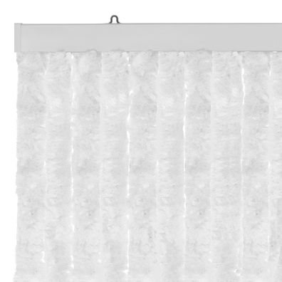 Flauschvorhang weiss weiß aus Chenille 90 x 220 cm Camping Caravan 64001