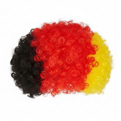 JUNG Deutschland Fanperücke Schwarz Rot Gold Fußball WM 2026 Weltmeisterschaft Perück