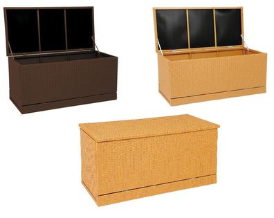 Polyrattan Gartenkissenbox Gartentruhe Auflagenbox Kissenbox Aufbewahrungsbox