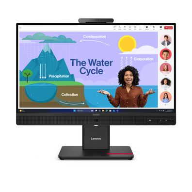 Lenovo ThinkVision T24D-4v 23,8" Full HD IPS-Monitor Webcam Docking USB-C Schwarz 64B