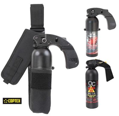COPTEX Gürtel- und Beinholster aus Nylon, passend für Gas-u. Pfeffersprays 400ml