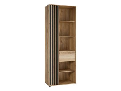 Regal L ARANK AXKV621L-M635 1 türiger Regalschrank Bücherregal - Wildeiche/ Schwarz