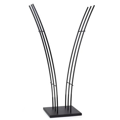Design Holzregal Kaminholzständer Metall Schwarz 119 cm hoch - Kaminholzregal für Inn