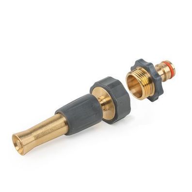 Gartenspritze mit regulierbarem Wasserstrahl 3/4" IG Messing mit 3/4" AG 10 cm
