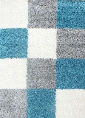Hochflor Teppich LIFE Türkis