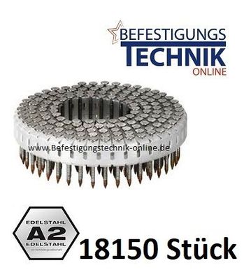 Coilnägel Mini DL11AGBBS 1,8x19mm Ring rostfrei Edelstahl A2 für Senco SCN30 MCN30