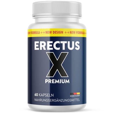 Erectus X Premium Kapseln | Für Männer | Mit Maca & Traubenkernextrakt | 60 Kapseln