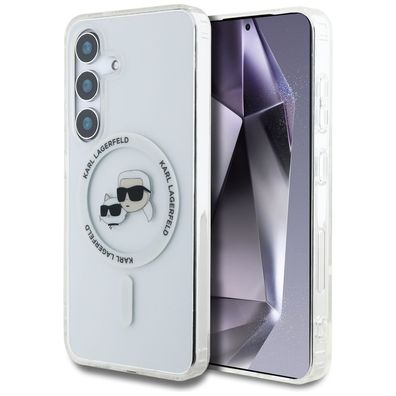 Handyhülle Galaxy S25 Plus Karl Lagerfeld Kunststoff transparent MagSafe Logo