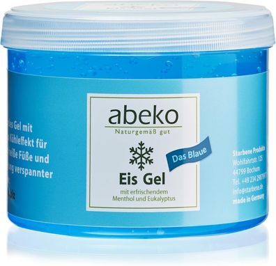 Abeko Eis Gel 500 ml, stark kühlendes Gel mit erfrischendem Menthol und Eukalyptus