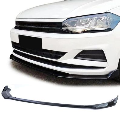 Cup Frontspoiler Lippe Performence Look Schwarz Glanz für VW Polo VI 2G AW 17-21