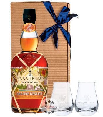 Rum Geschenkset: Planteray Grande Reserve & 2x Nosingglas (40 % Vol., 0,7 Liter)