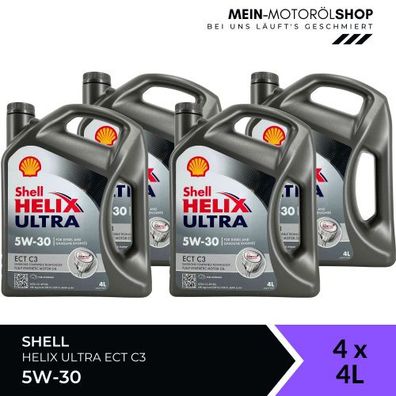 Shell Helix Ultra ECT C3 5W-30 4x4 Liter