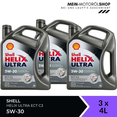 Shell Helix Ultra ECT C3 5W-30 3x4 Liter