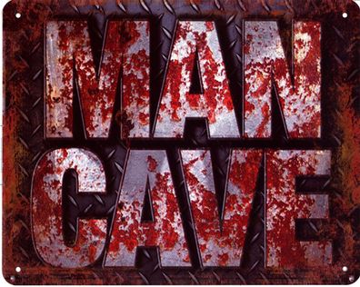 Moritz Blechschild Man Cave Rust Deko Schild Aufschrift Dekoration Aufdruck 20 x 25