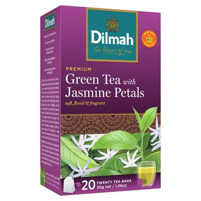 Dilmah Grüner Tee mit Jasminblüten 20 Teebeutel