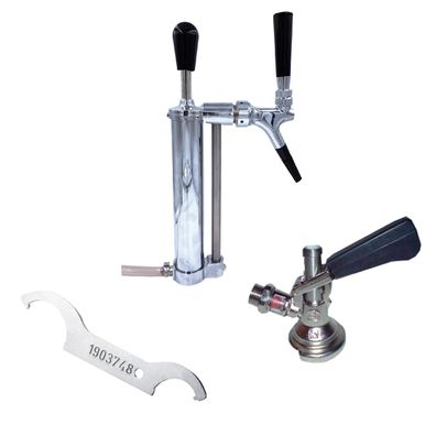 Picknickpumpe Set mit Kolbenschankhahn 3/4 CO2-Abgang Zapfkopf Kombi