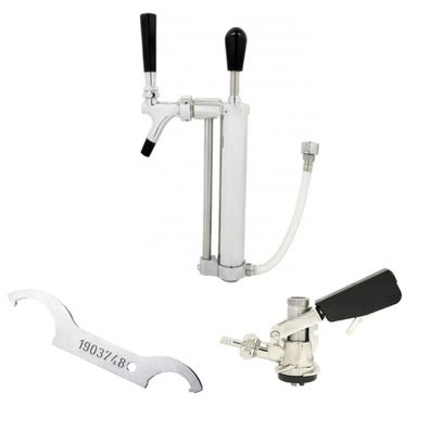 Picknickpumpe Bier-Set Kolbenschankhahn 5/8 CO2 Zapfkopf Kombi