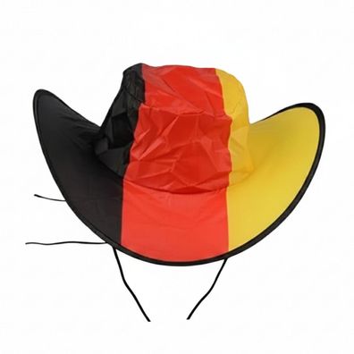 JUNG Cowboy Hut Deutschland Fan Faltbar Fahne Flagge Fanartikel Fußball WM 2026
