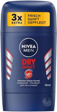 NIVEA MEN Dry Impact Antitranspirant Stick 50 ml