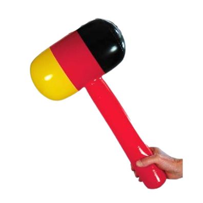 JUNG Aufblasbarer Hammer Deutschland Fanartikel WM 2026 schwarz rot gold ca 53x32 cm