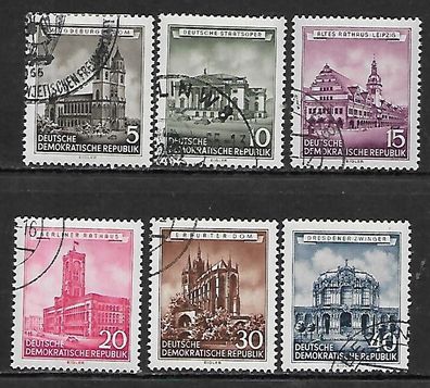 DDR gestempelt Michel-Nummer 491-496