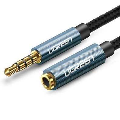 Ugreen Audioadapter 3,5mm Klinke Blau AV118 - 1m Premium Verbindungskabel für op