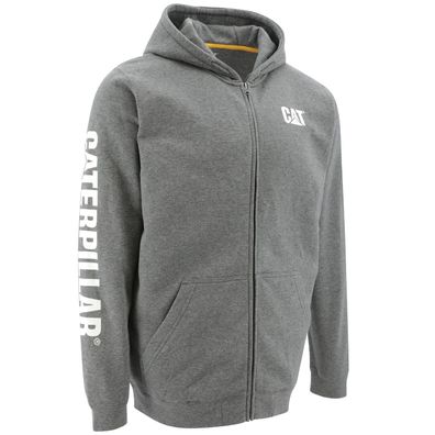 CAT Zip Hoodie Midweight Grau