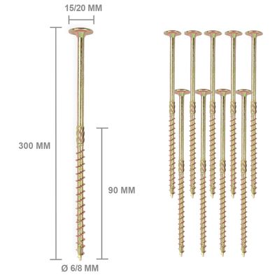 10x Holzbau-Schrauben Tellerkopf in versch. Größen und Längen