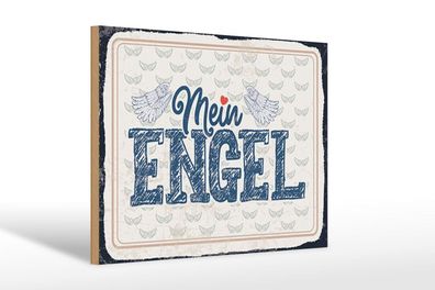 Holzschild Mein Engel, 4 versch Größen, Spruch