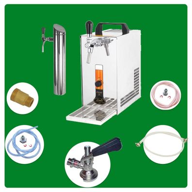 PYGMY 25/K Untertheken Bierzapfanlage Set 35l/h Edelstahl 1-leitig