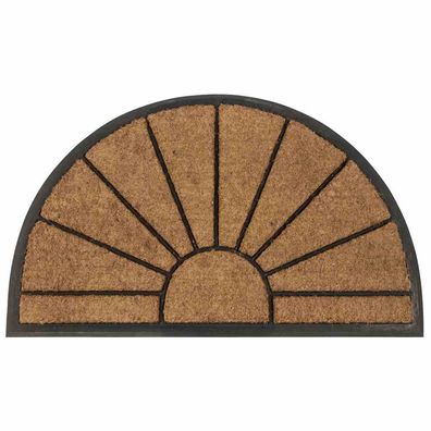 Gummifußmatte Sonne halbrund 75x45x2cm Schmutzfangmatte Türmatte Fußabtreter NEU