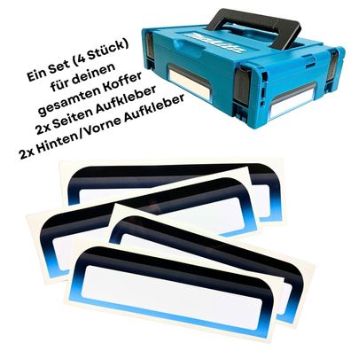 Makpac 1 Aufkleber passend für ganzen Makita Koffer 1-4 Set 4St. beschriftbar