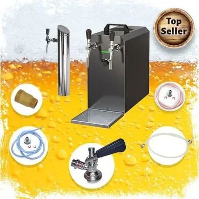 STREAM 50K Bierzapfanlage Set 2-leitig 55 l/h BLACK Edition, Zapfkopf: Kombi