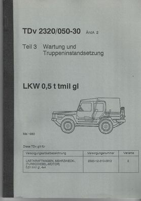 Reparaturanleitung VW Iltis LKW 0,5 t. tmil gl 4x4 Turbo Diesel Motor